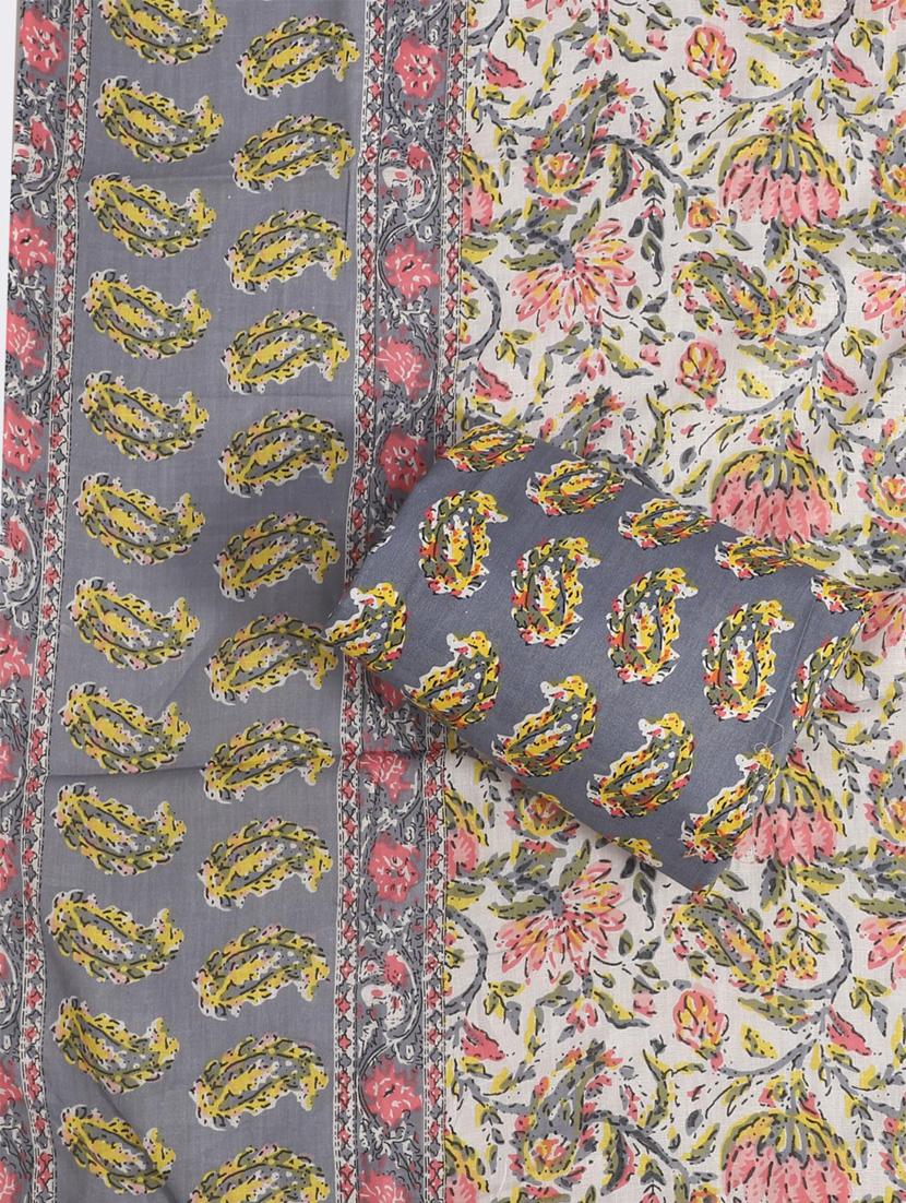 printed unstitched suit set - 19618652 - Standard Image - 4