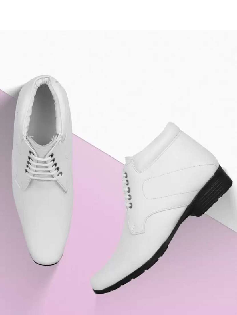 white synthetic & mesh laceup derbies - 19618733 -  Standard Image - 1