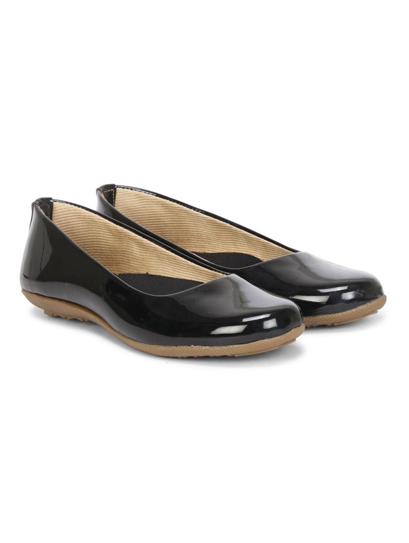 black patent leather slip on ballerina - 19618758 - Standard Image - 1