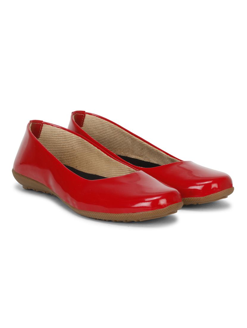 red patent leather slip on ballerina - 19618762 - Standard Image - 1