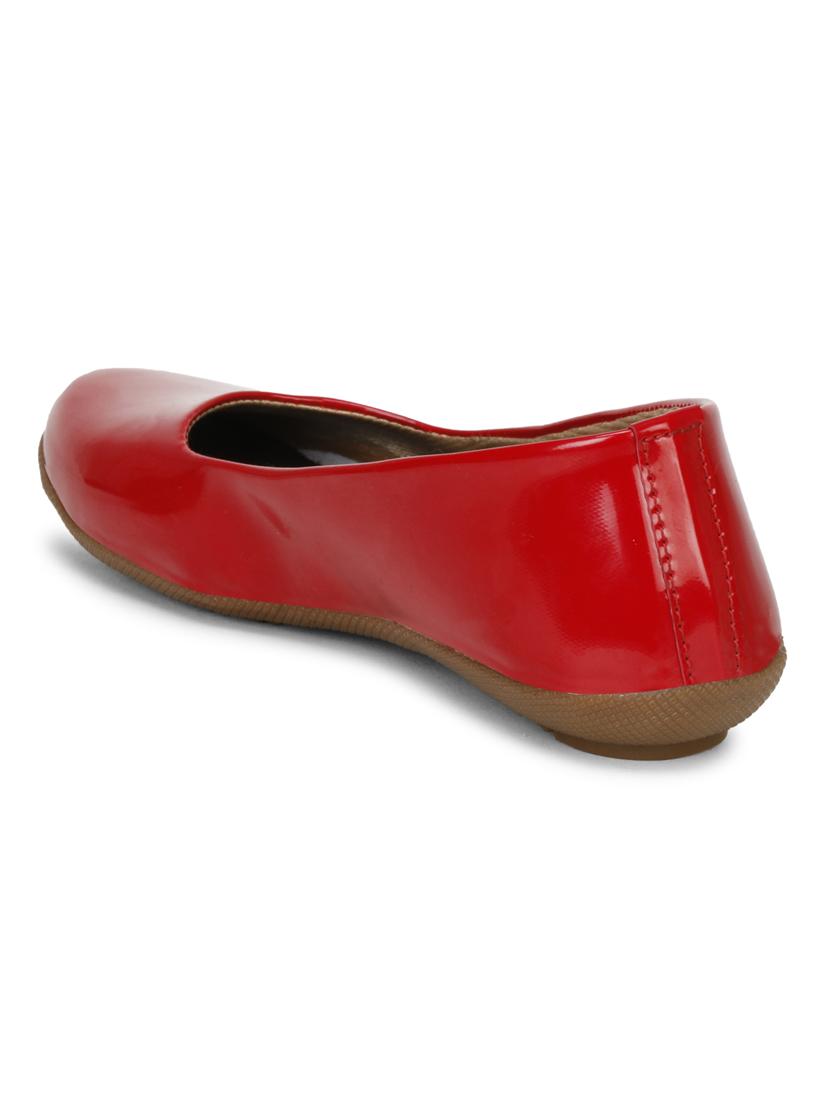 red patent leather slip on ballerina - 19618762 - Standard Image - 4