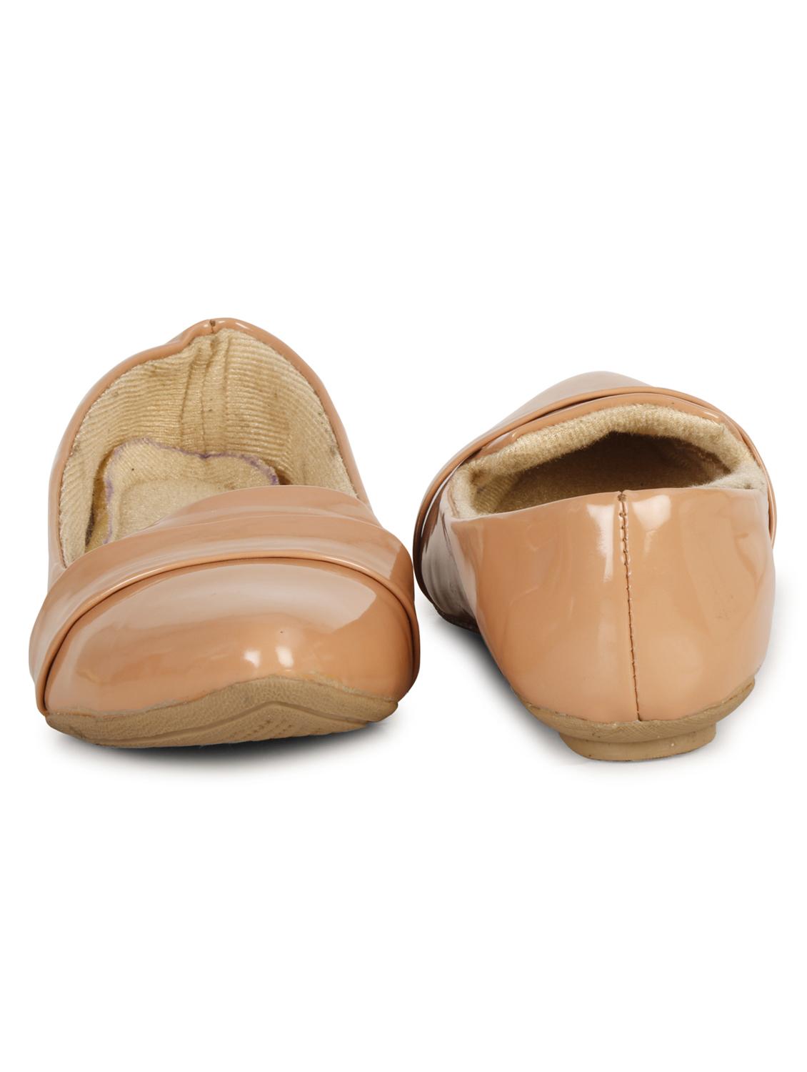 beige patent leather slip on ballerina - 19618773 - Standard Image - 4