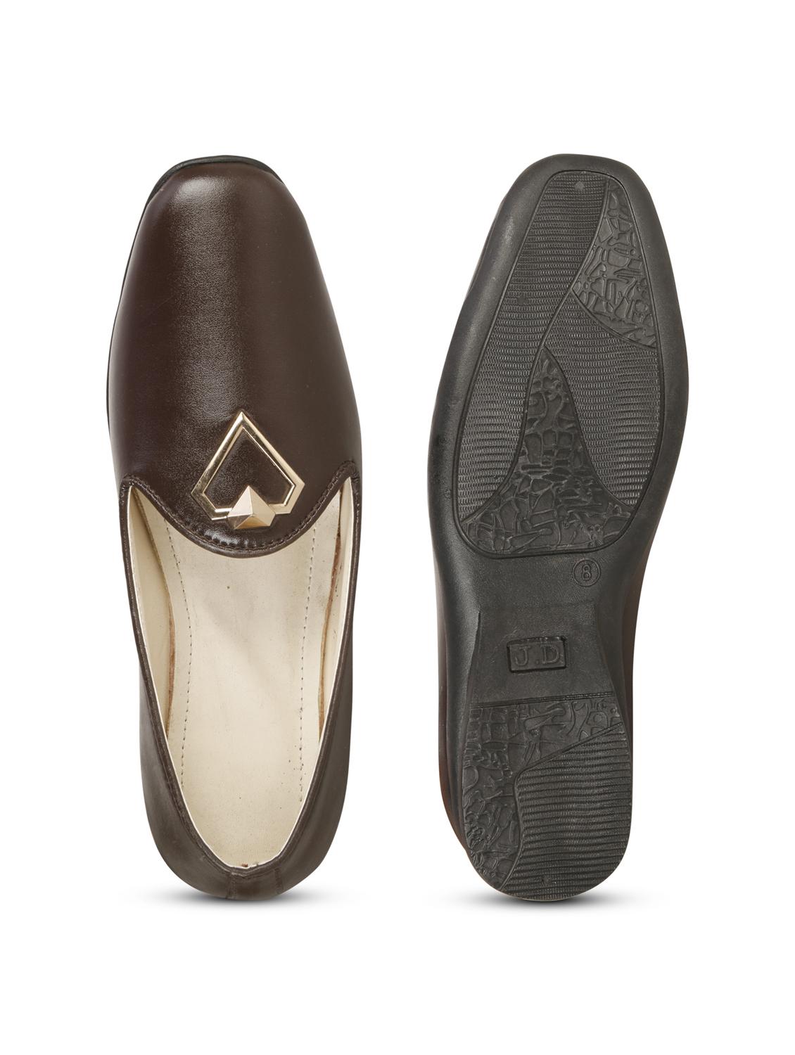 brown synthetic & mesh slip on moccasins - 19618872 - Standard Image - 6