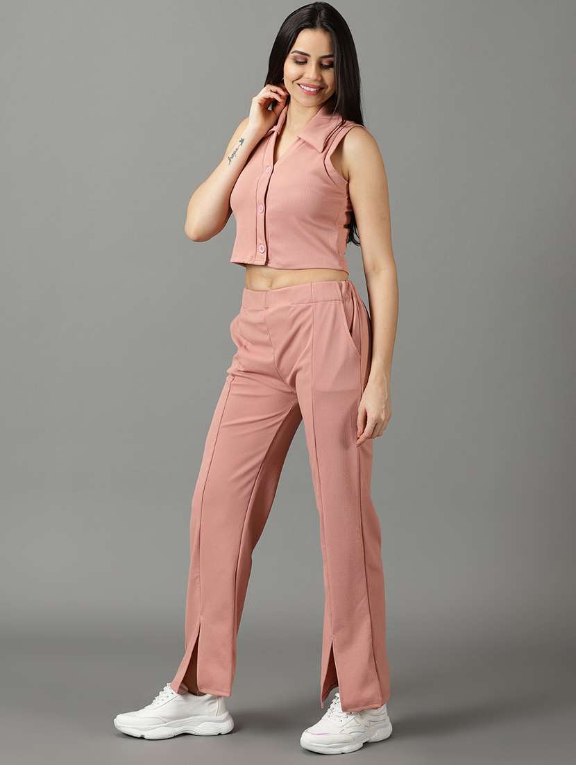 solid top and trouser set co-ord - 19620535 -  Standard Image - 1