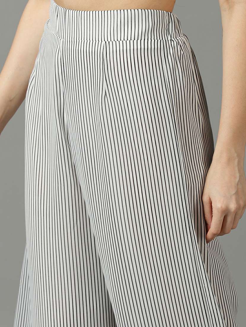stripes print top and palazzos set co-ord - 19620539 -  Standard Image - 6