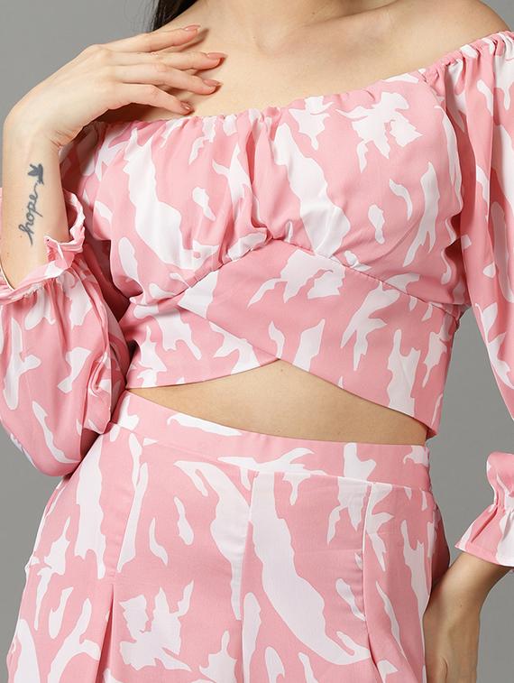 abstract print top and palazzos set co-ord - 19620558 - Standard Image - 4