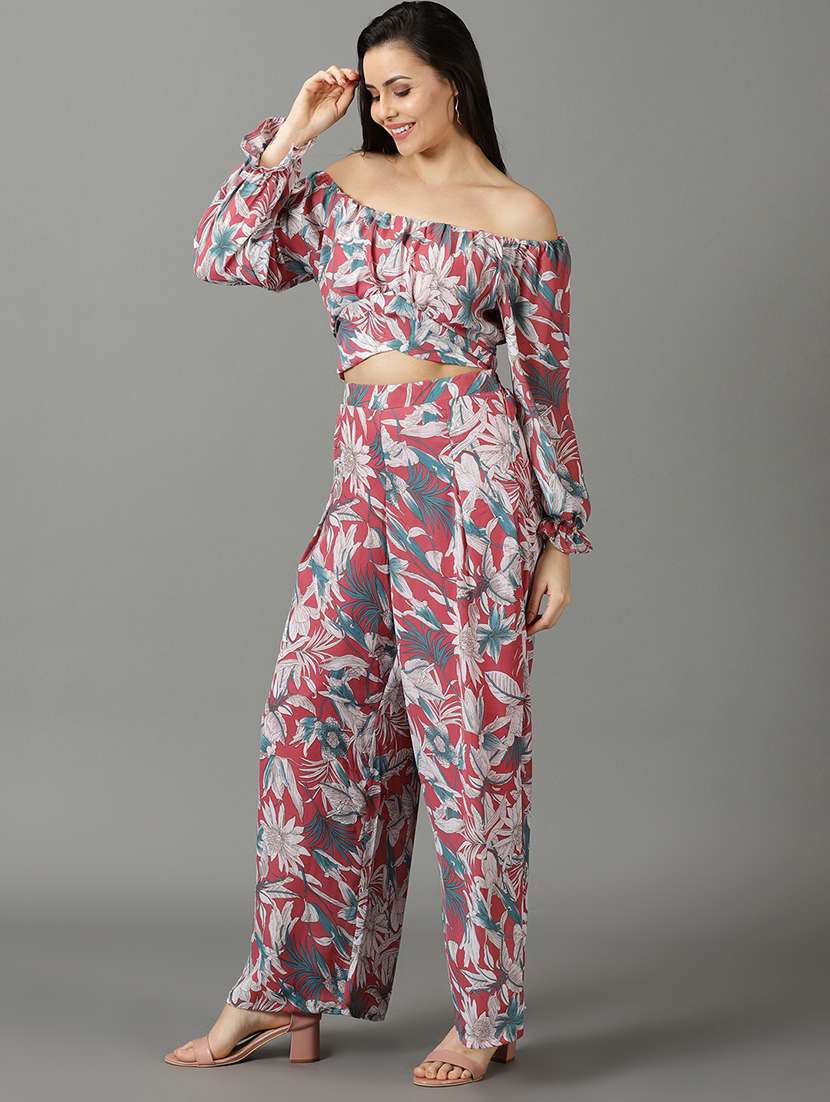 floral print top and palazzos set co-ord - 19620561 -  Standard Image - 1