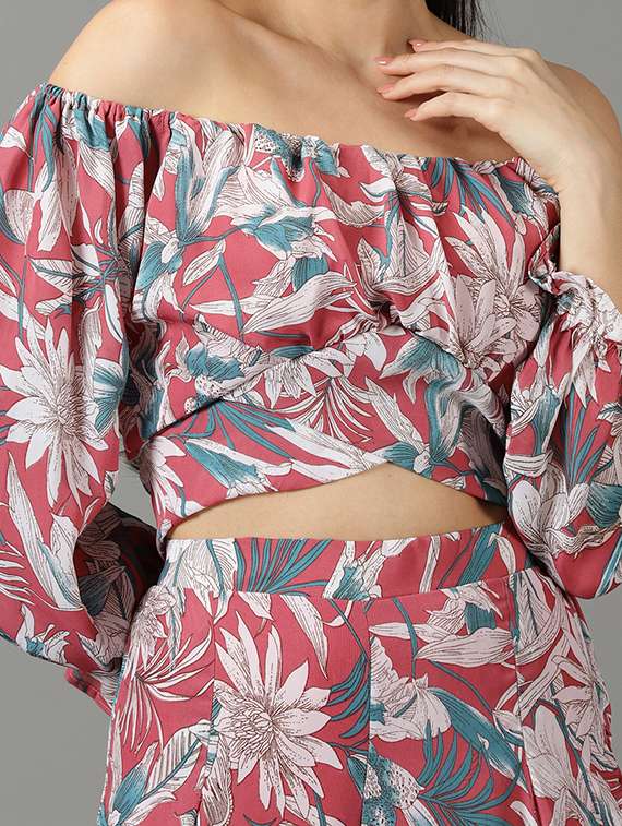 floral print top and palazzos set co-ord - 19620561 -  Standard Image - 4