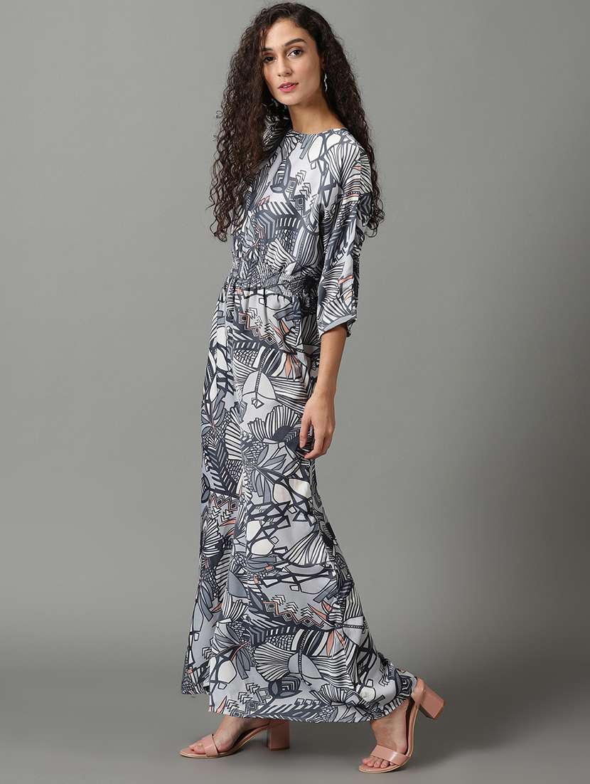 self design printed full length jumpsuit - 19621841 -  Standard Image - 1