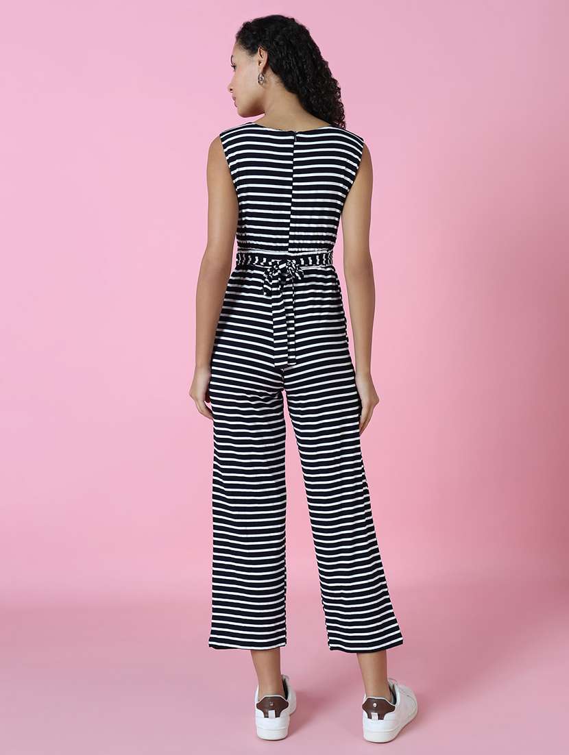 stripes printed full length jumpsuit - 19621856 -  Standard Image - 4