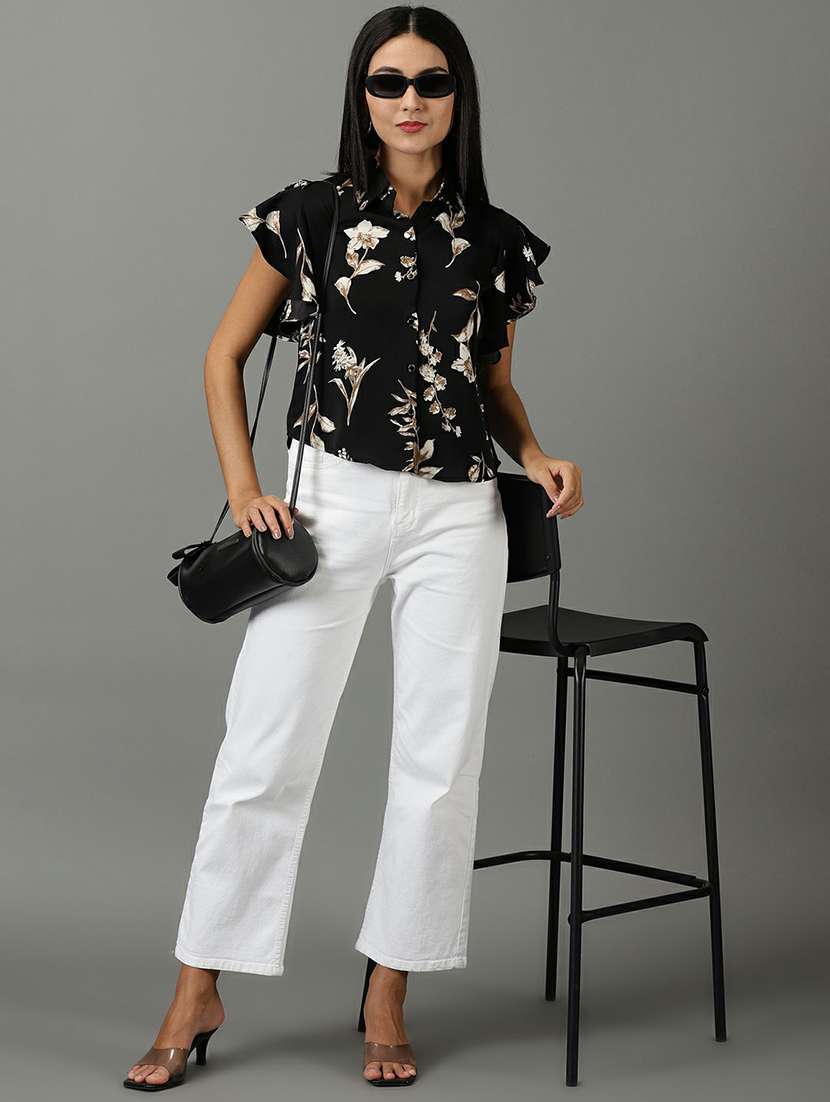 spread collar printed regular shirt - 19621863 - Standard Image - 4