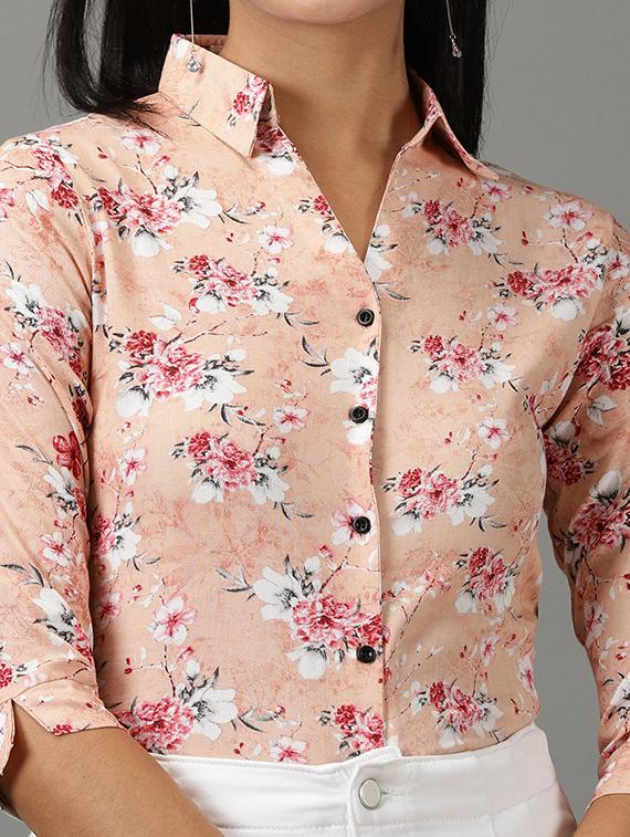 spread collar printed regular shirt - 19621864 - Standard Image - 4