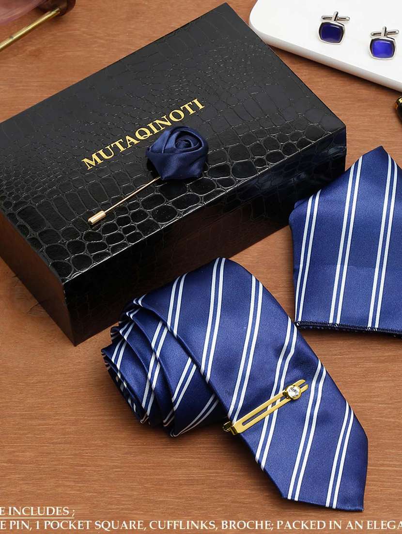 men silk necktie suit accessories set
