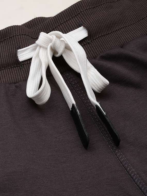 grey solid sports shorts - 19622637 -  Standard Image - 4