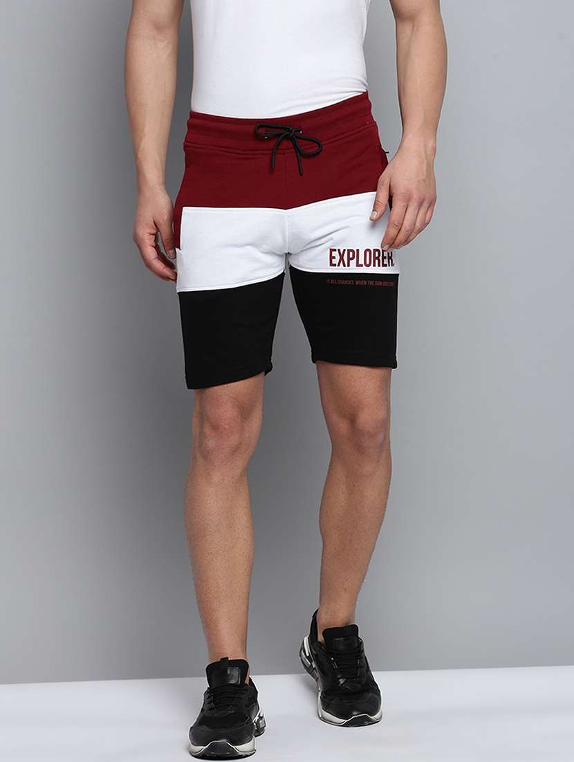 color block sports shorts