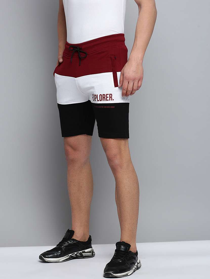 color block sports shorts - 19622638 -  Standard Image - 1