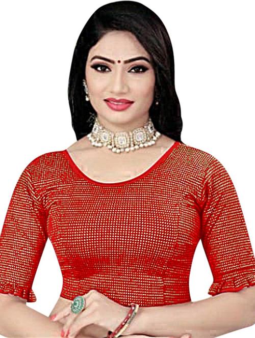 women red self design stitched blouse - 19622666 -  Standard Image - 0