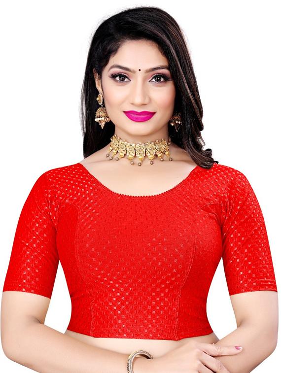 red lycra blend regular blouse - 19622684 - Zoom Image - 0