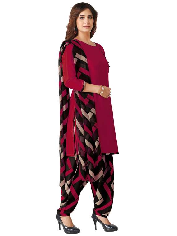 printed unstitched patiyala suit set - 19622763 - Standard Image - 1