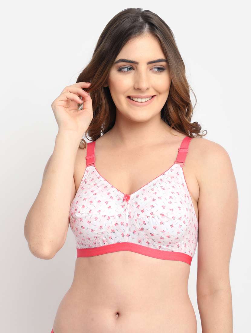 pink cotton combos bra - 19625790 -  Standard Image - 1