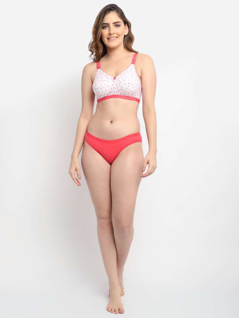 pink cotton combos bra - 19625790 -  Standard Image - 4