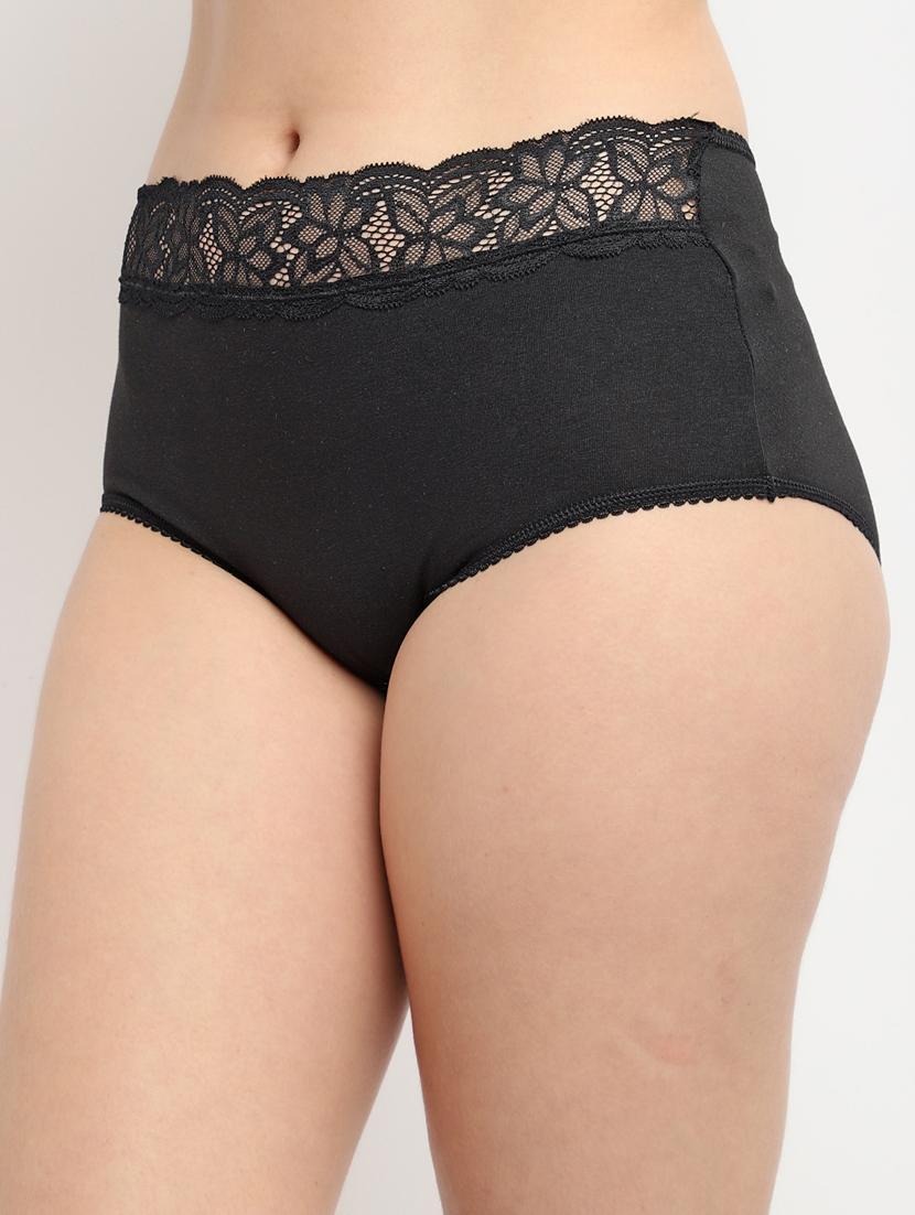 black cotton hipster panty - 19625884 -  Standard Image - 1