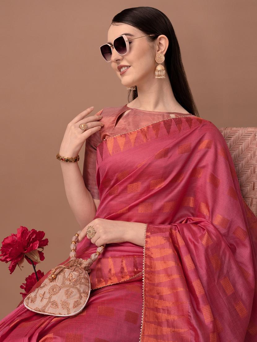 solid with borders handloom saree - 19626263 - Standard Image - 4