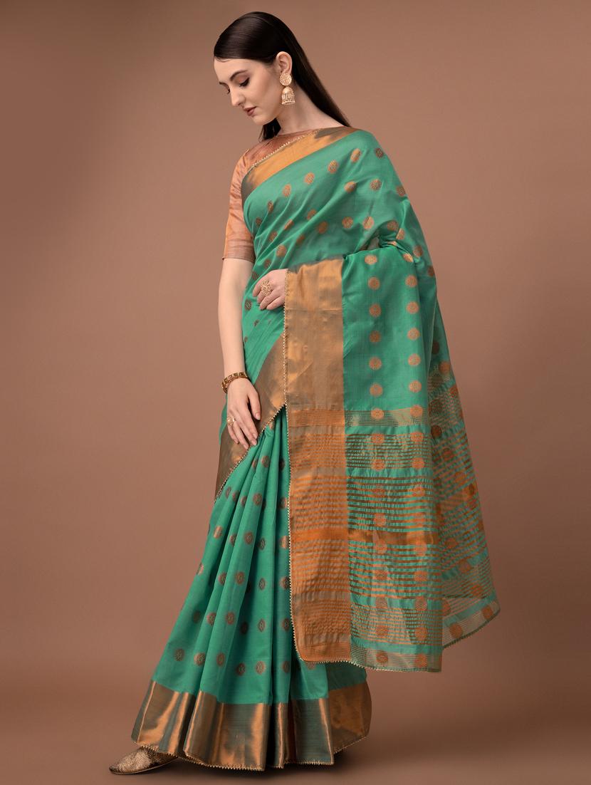 solid with borders handloom saree - 19626266 - Standard Image - 1