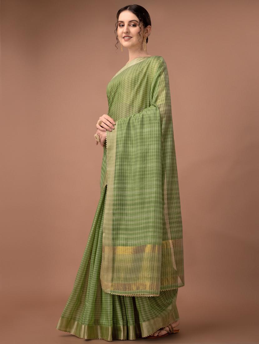 solid with borders handloom saree - 19626274 - Standard Image - 1