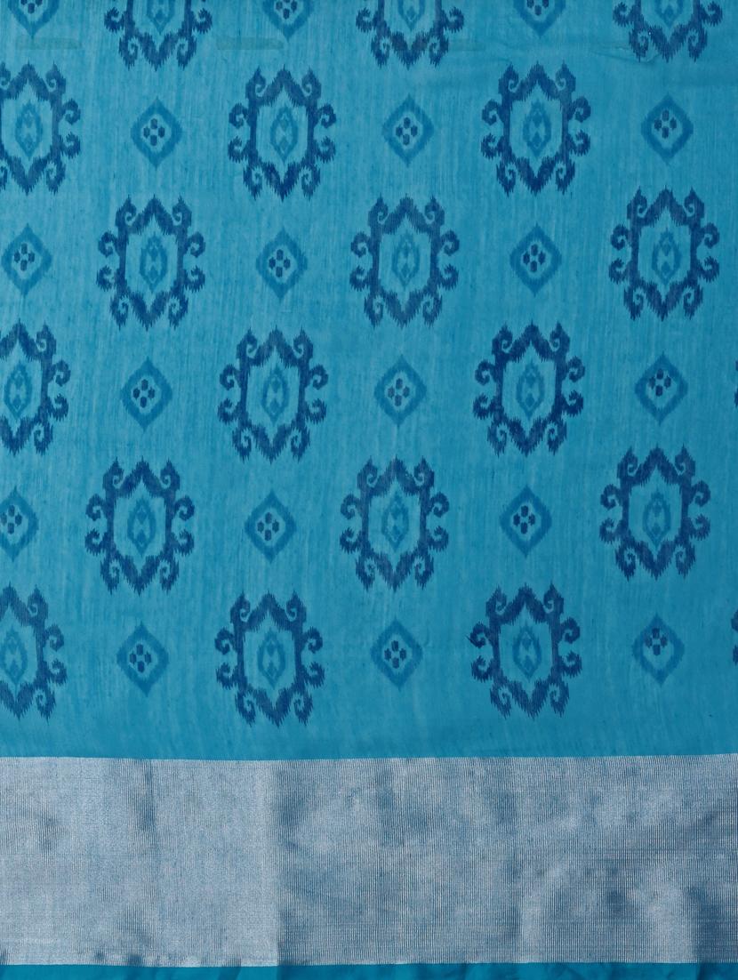 solid with borders handloom saree with blouse - 19626284 - Standard Image - 4