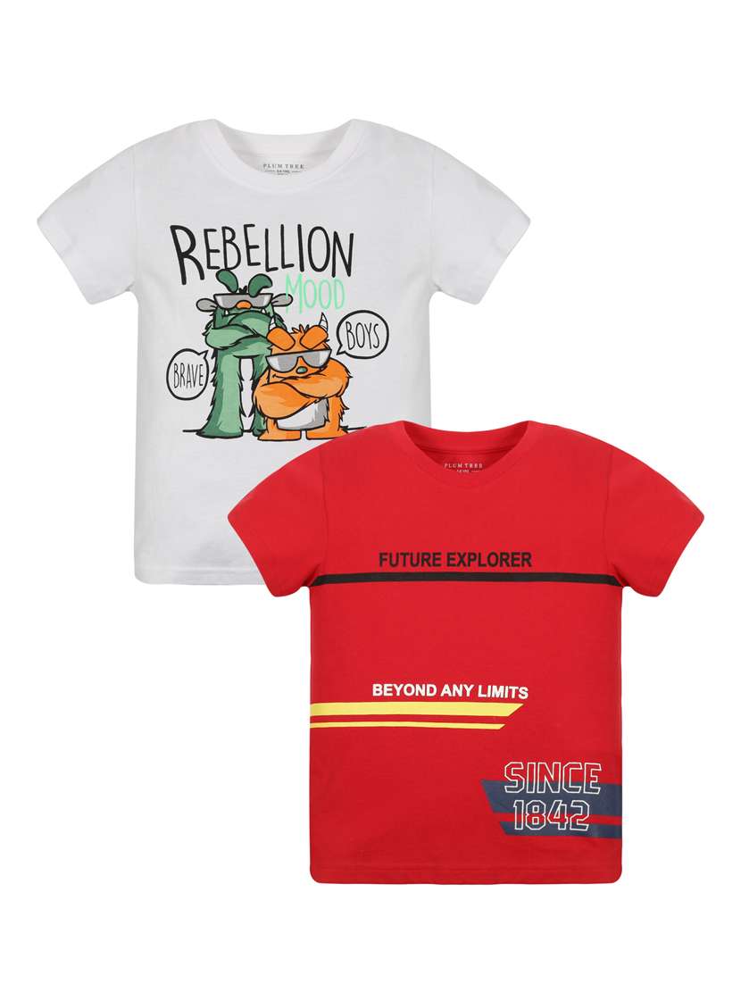 pack of 2 multi colored t-shirt