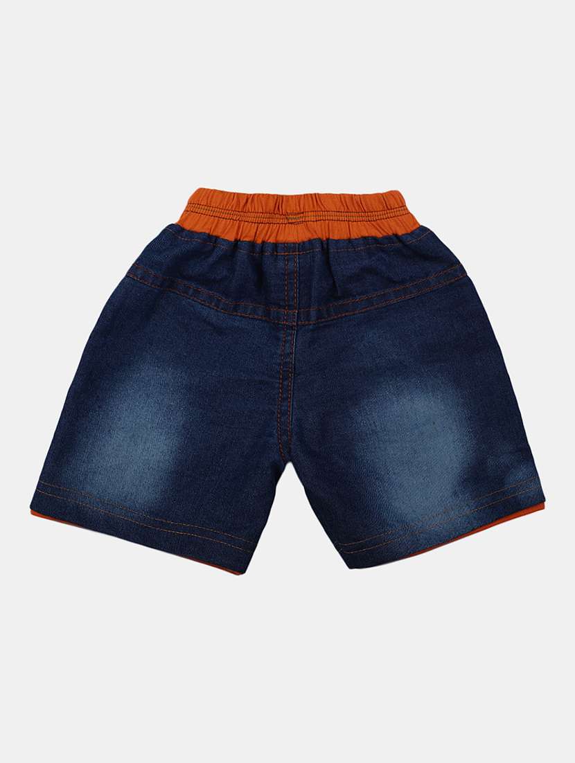 Blue Denim Washed Shorts - 19626465 -  Standard Image - 1