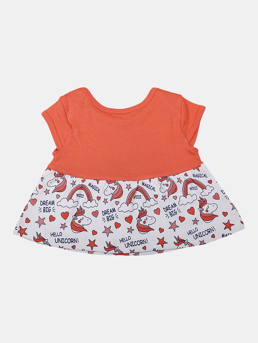girls round neck short sleeves frock - 19626556 -  Standard Image - 1