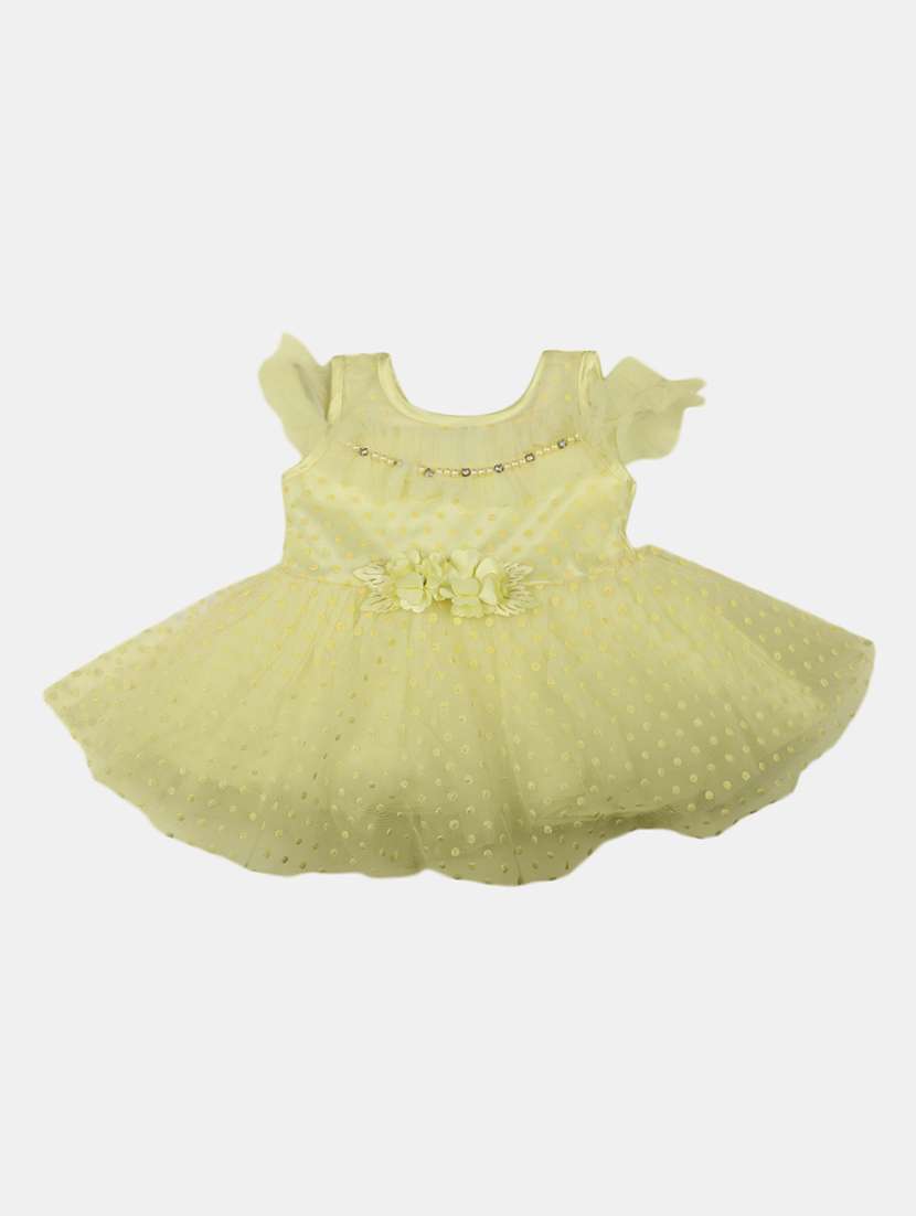 girls round neck cap sleeve frock