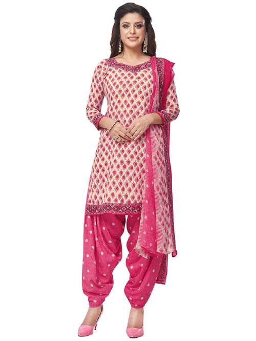 printed unstitched patiyala suit set - 19626636 -  Standard Image - 0