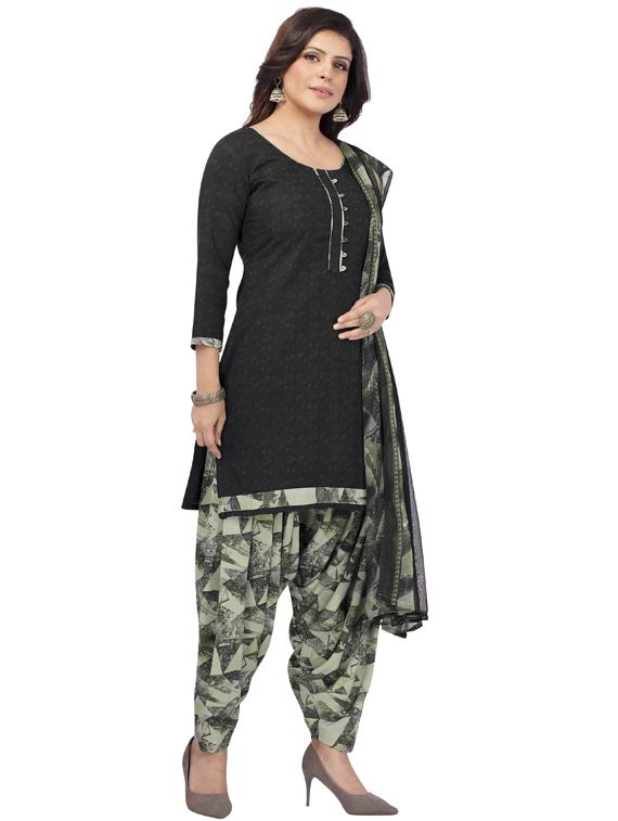printed unstitched patiyala suit set - 19631374 -  Standard Image - 1