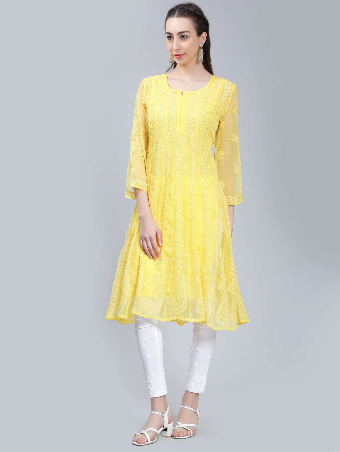 women's flared kurta - 19631884 -  Standard Image - 1