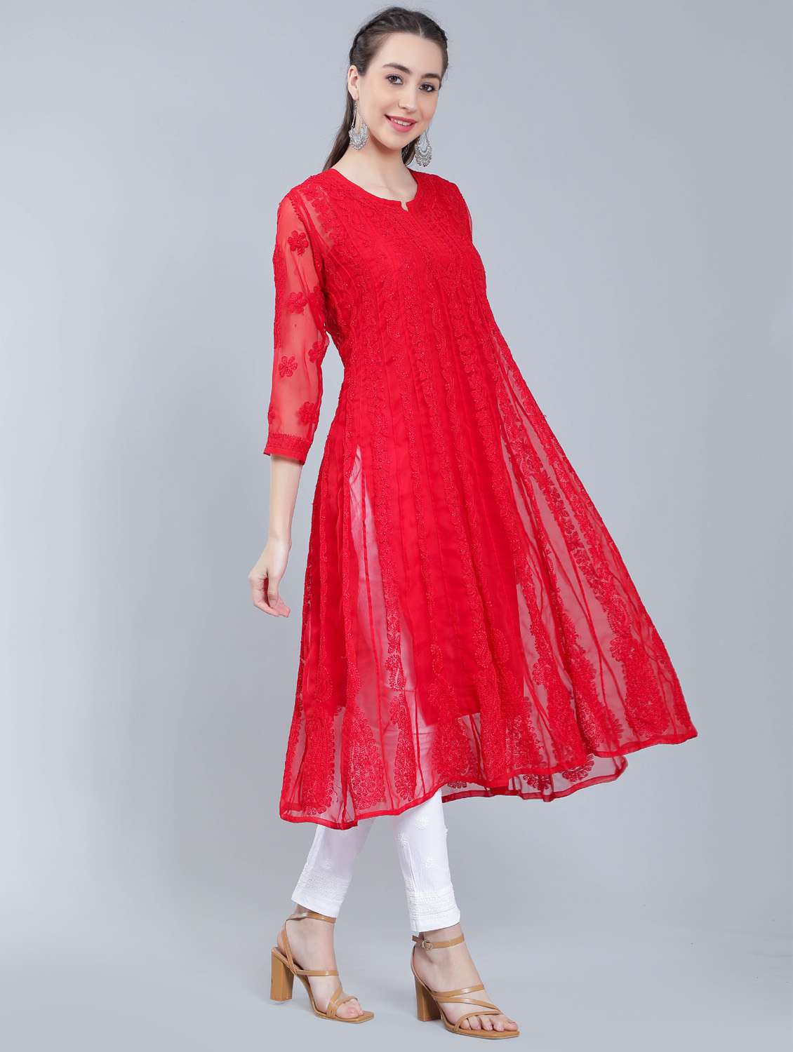 women's flared kurta - 19631885 -  Standard Image - 1
