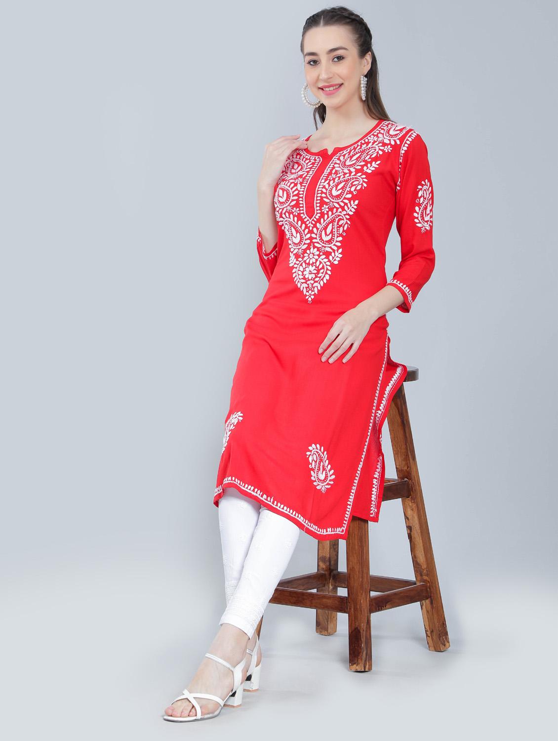 women's straight kurta - 19631899 - Standard Image - 4