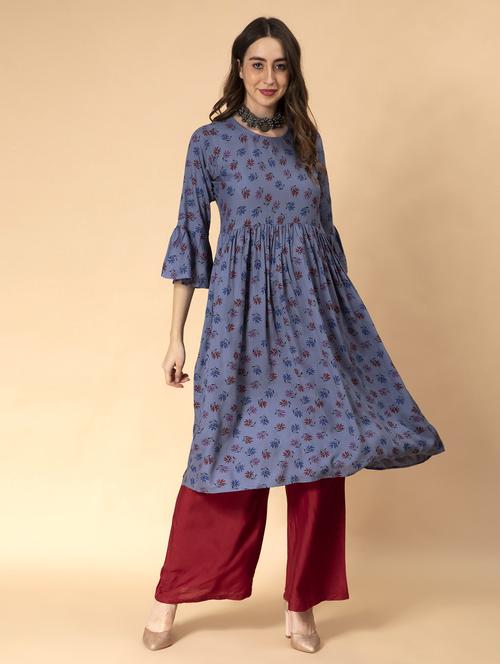 women's flared kurta - 19635721 - Standard Image - 0