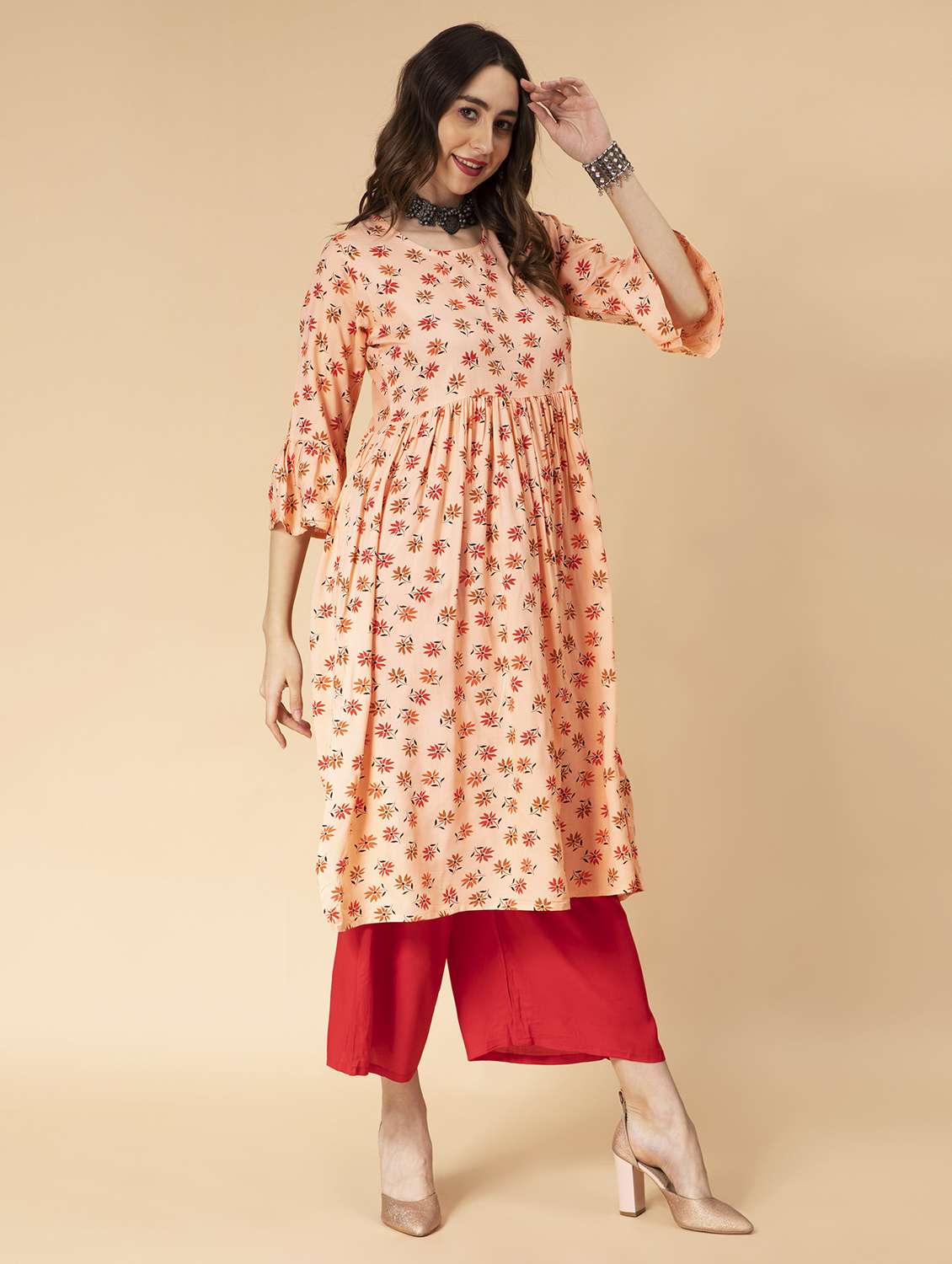 women's flared kurta