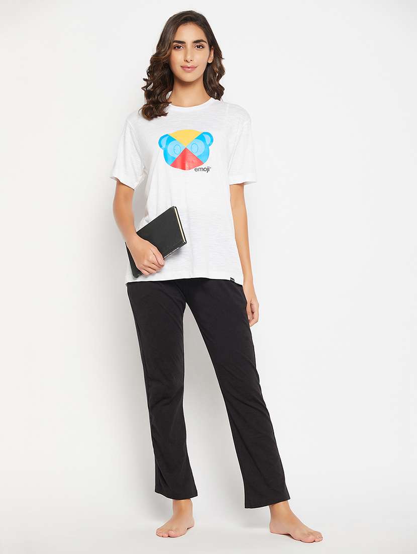 women's front print round neck t-shirt - 19639143 -  Standard Image - 4