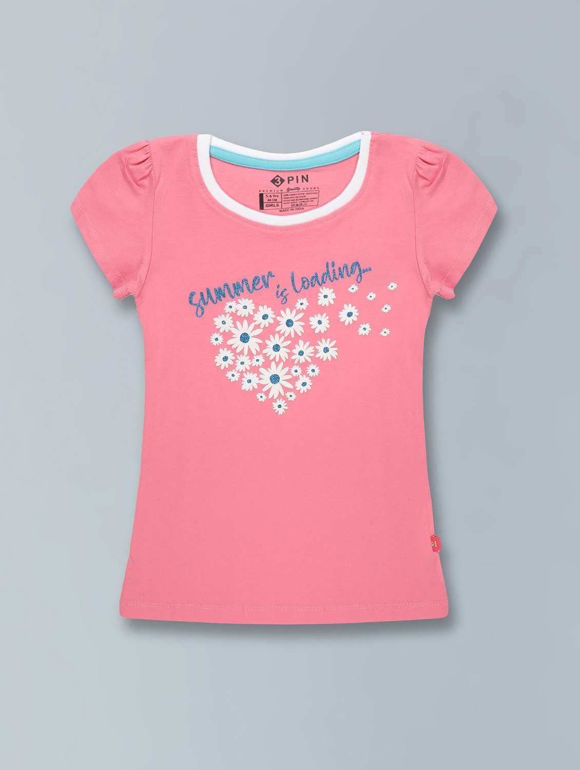 pink printed round neck t-shirt - 19639168 - Standard Image - 1