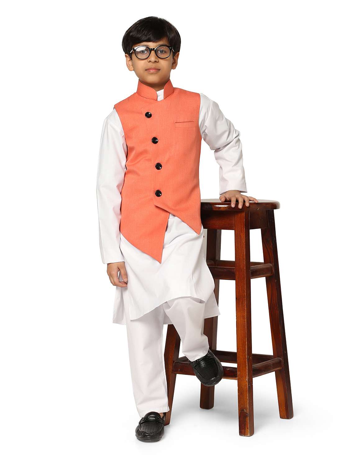 boys kurta pyjama with nehru jacket