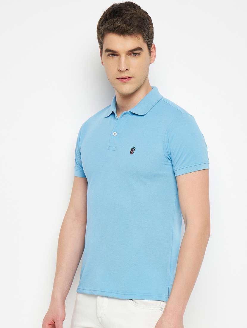 solid cotton polo t-shirt