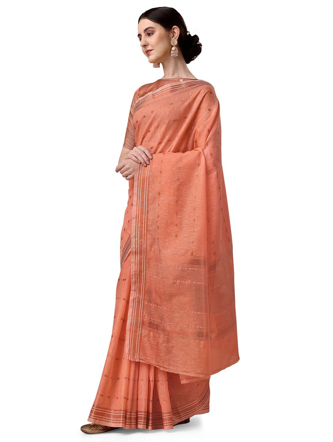 solid with borders handloom saree - 19643506 -  Standard Image - 1