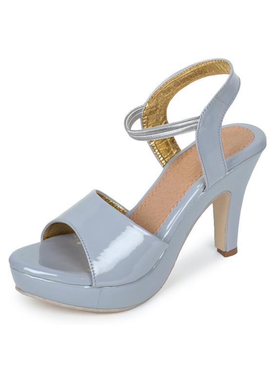 grey synthetic back strap sandals - 19643561 -  Standard Image - 1