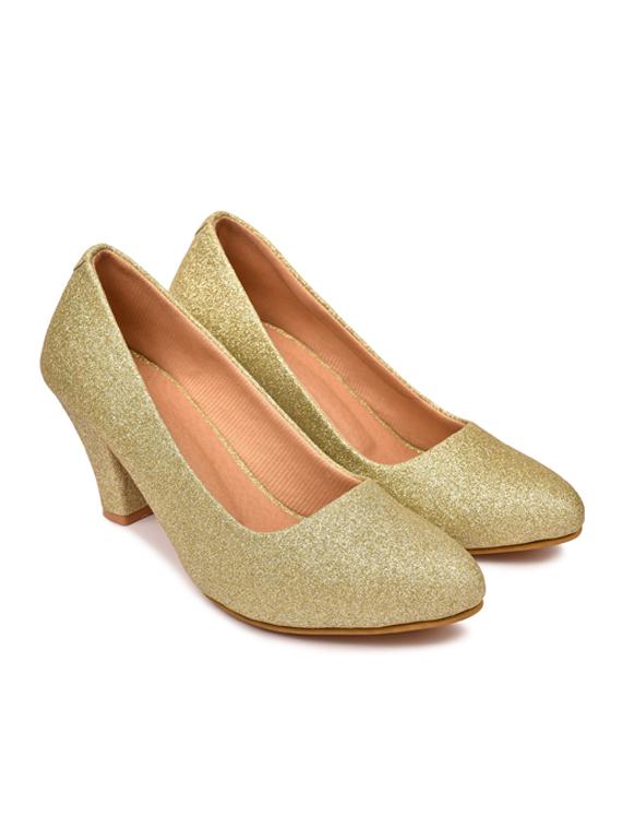 beige synthetic slip on pumps - 19643604 -  Standard Image - 1