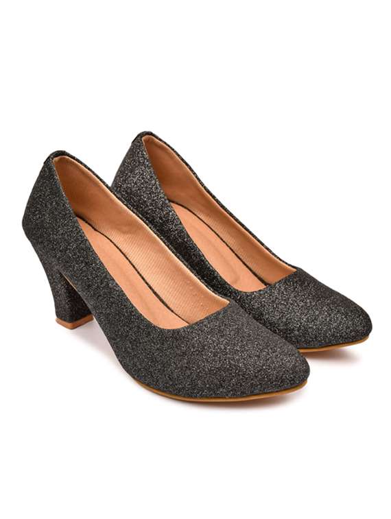 grey synthetic slip on pumps - 19643606 -  Standard Image - 1