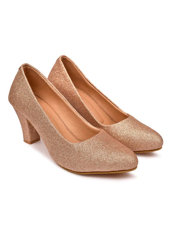 pink synthetic slip on pumps - 19643607 - Standard Image - 1